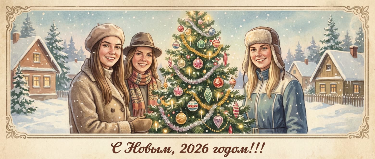 Как сделать новогоднюю открытку в стиле СССР с помощью нейросети: 30 готовых промптов